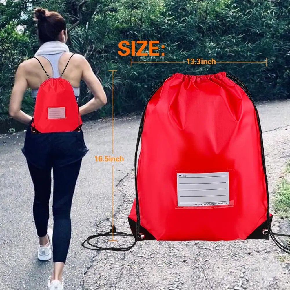 40 Drawstring Backpack Bags, 10 Colors, load15laptop, A4 Book for working Gym and Sports