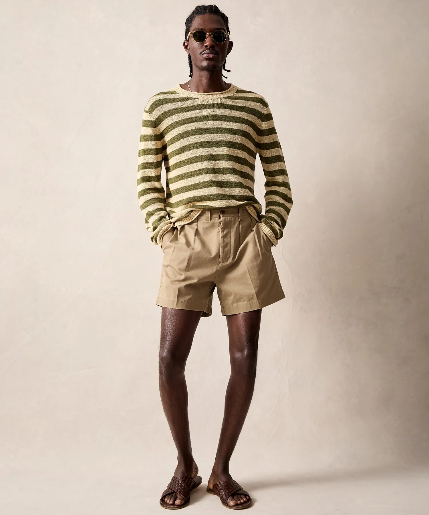 5" Officer Short in Khaki