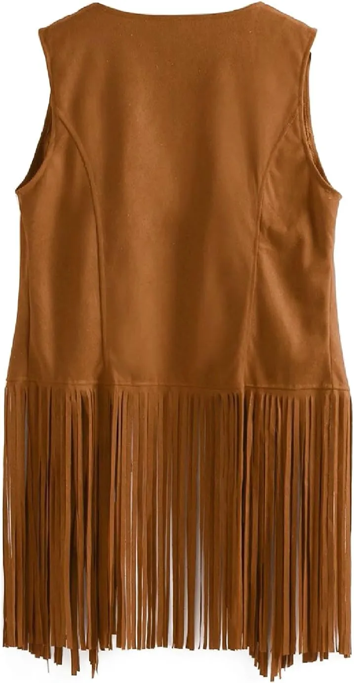 60s 70s Outfits for Women Party Accessories Peace Sign Earring Headband Fringe Vest Tassel Cardigan