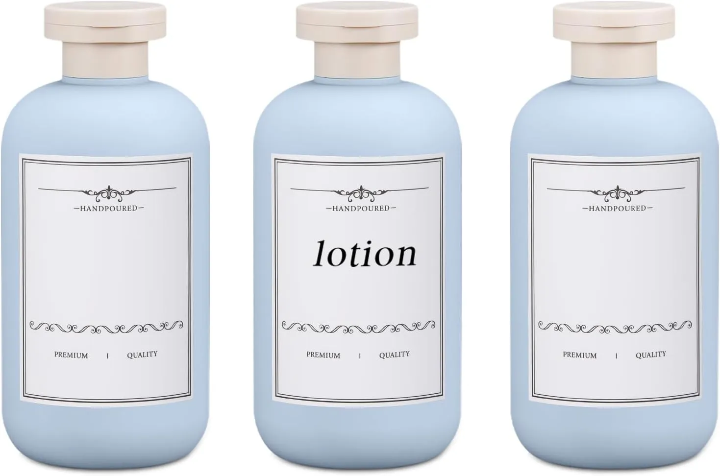 6.8oz Travel Bottles for Toiletries, Empty Plastic Squeeze Bottles with Flip Cap, Lotion Container for Toiletries Travel Size Shampoo and Conditioner (3 pack, bule)