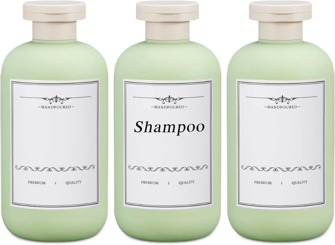 6.8oz Travel Bottles for Toiletries, Empty Plastic Squeeze Bottles with Flip Cap, Lotion Container for Toiletries Travel Size Shampoo and Conditioner (3 pack Green)