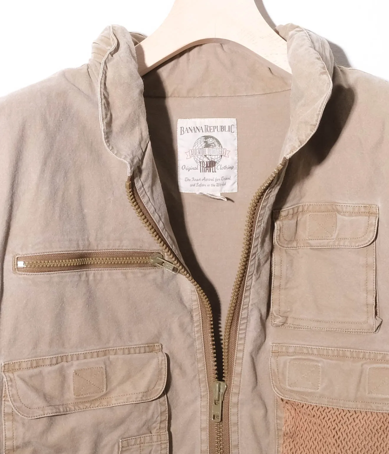 90's Banana Republic Safari Vest (Khaki)