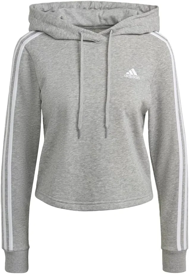 adidas Women's Essentials 3-Stripes Cropped Hoodie