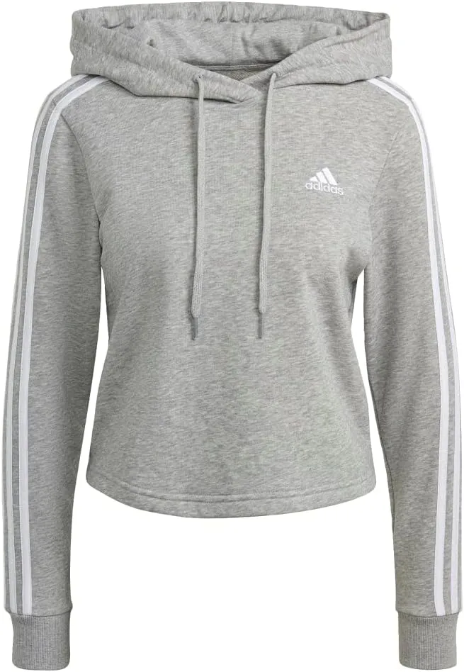 adidas Women's Essentials 3-Stripes Cropped Hoodie