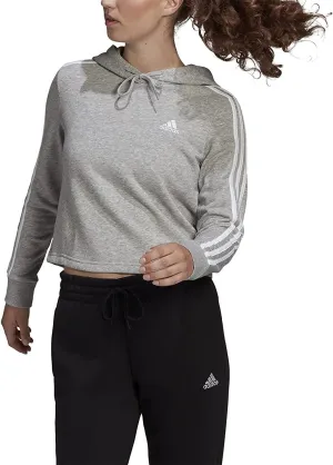 adidas Women's Essentials 3-Stripes Cropped Hoodie