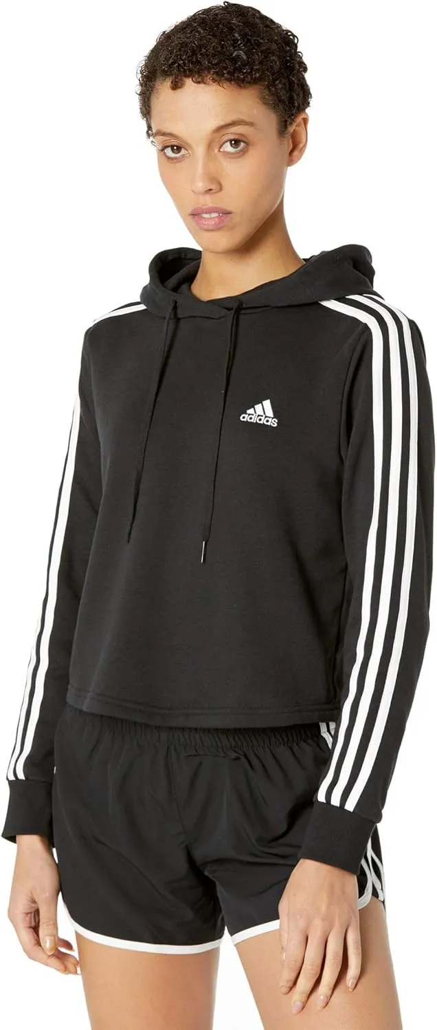 adidas Women's Essentials 3-Stripes Cropped Hoodie