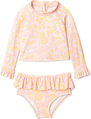 Amazon Essentials x Sofia Grainge Toddlers and Baby Girls' 2-Piece Long Sleeve Rashguard Set
