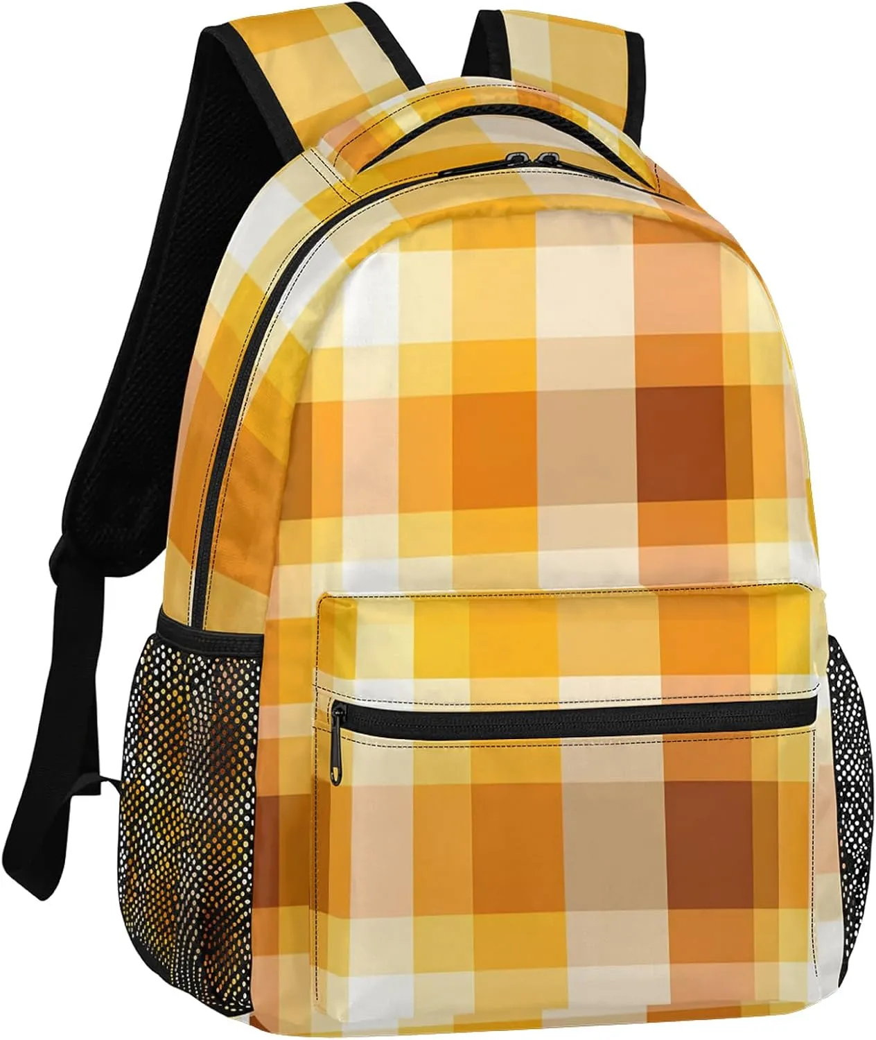 Backpack Dark Brown Stripe Book Bags Laptop Backpacks Lightweight Multipurpose Daypack for Men Women Travel Hiking