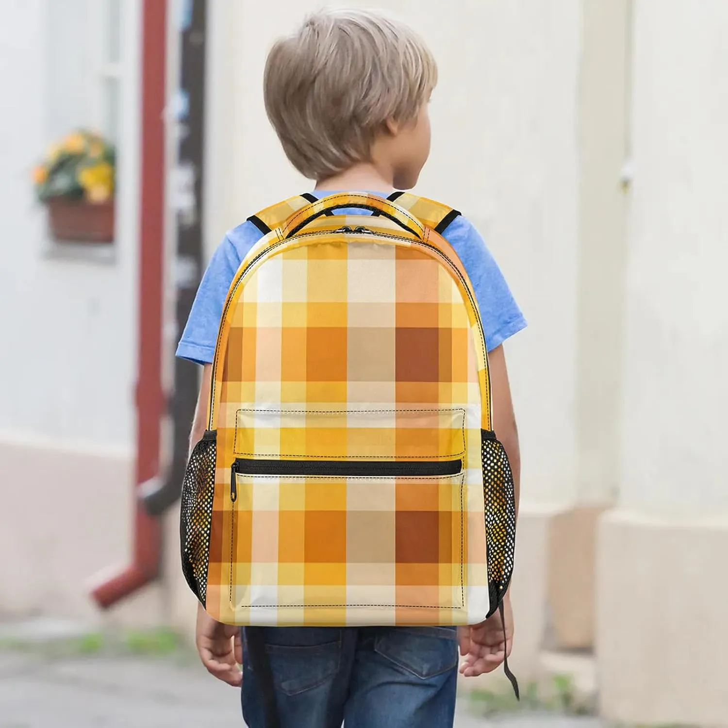 Backpack Dark Brown Stripe Book Bags Laptop Backpacks Lightweight Multipurpose Daypack for Men Women Travel Hiking