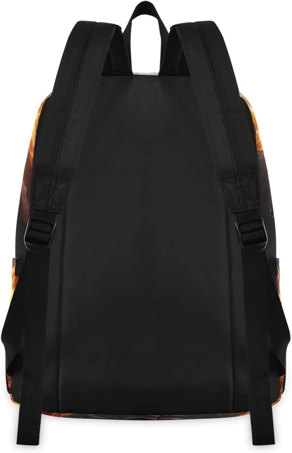 Baseball on Fire Backpack Waterproof Lunch Bag, Backpacks with Lunchbox