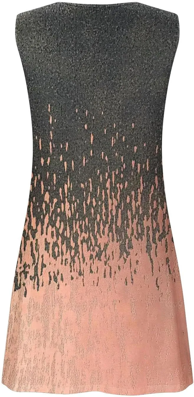 Beach Dresses for Women Casual Sleeveless Print Beach Cute Sundress Sexy Summer Floral Fashion Mini Dress 2025