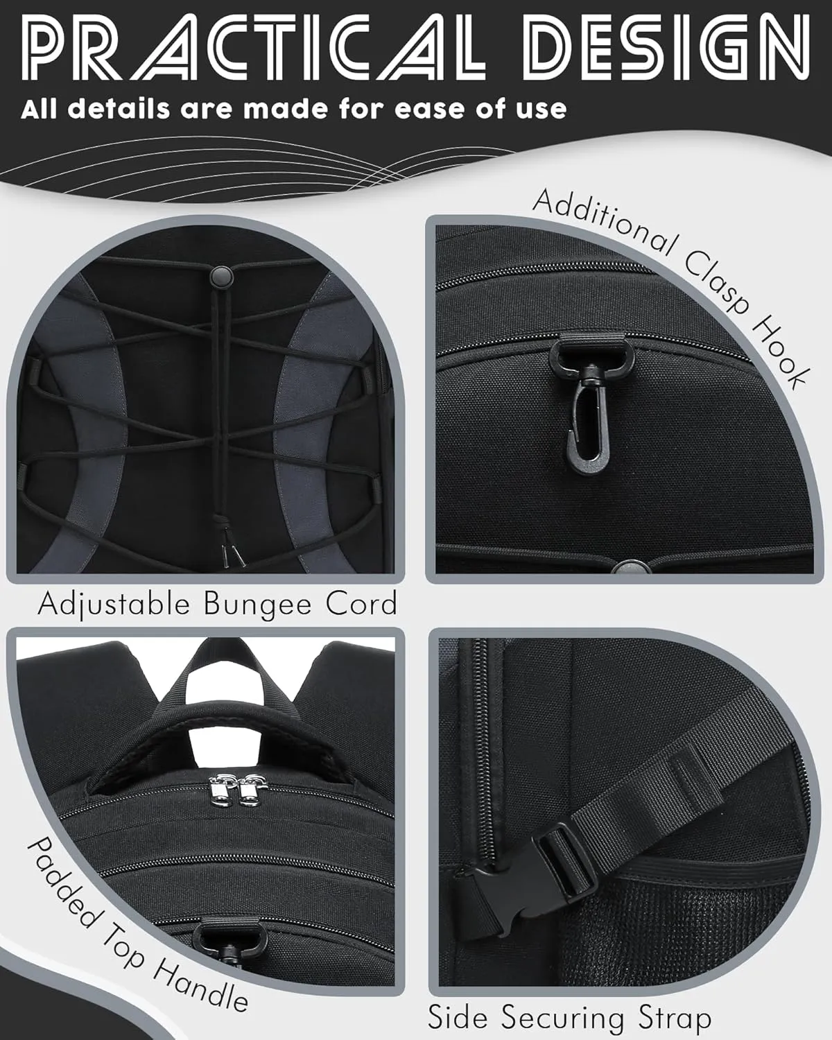 BLUEFAIRY Middle High School Backpack for Teen Boys Girls Large College Bookbag with Laptop Sleeve Back to School Book Bags Mochilas Escolares para Nios Nias Adolescentes (Black/Dark Gray, Solid)