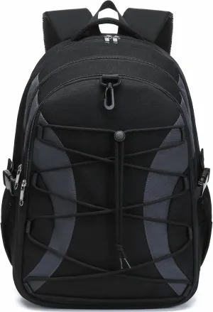 BLUEFAIRY Middle High School Backpack for Teen Boys Girls Large College Bookbag with Laptop Sleeve Back to School Book Bags Mochilas Escolares para Nios Nias Adolescentes (Black/Dark Gray, Solid)