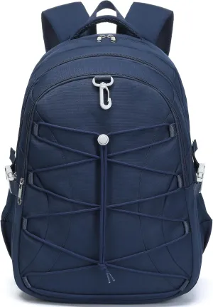 BLUEFAIRY Middle High School Backpack for Teen Boys Girls Large College Bookbag with Laptop Sleeve Back to School Book Bags Mochilas Escolares para Nios Nias Adolescentes (Dark Blue, Solid)