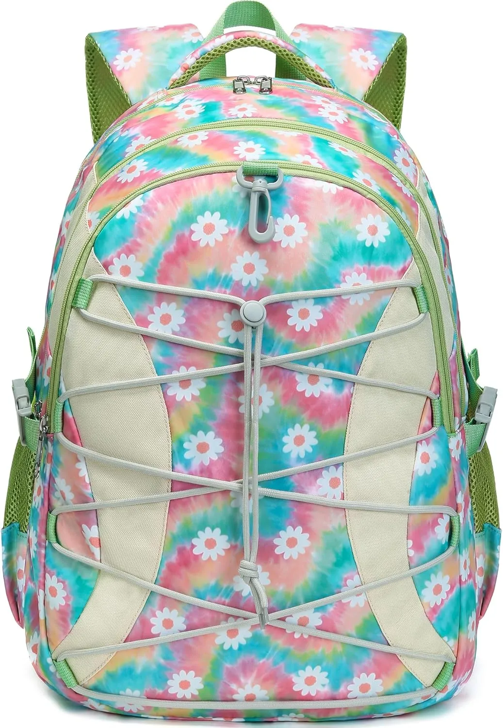 BLUEFAIRY Middle High School Backpack for Teen Boys Girls Large College Bookbag with Laptop Sleeve Back to School Book Bags Mochilas Escolares para Nios Nias Adolescentes (Green, Floral)