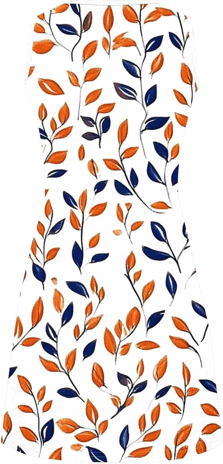 Boho Dresses for Women 2025 Summer Floral Cute Sundress Casual Sleeveless Tank Beach Mini Dress with Pocket
