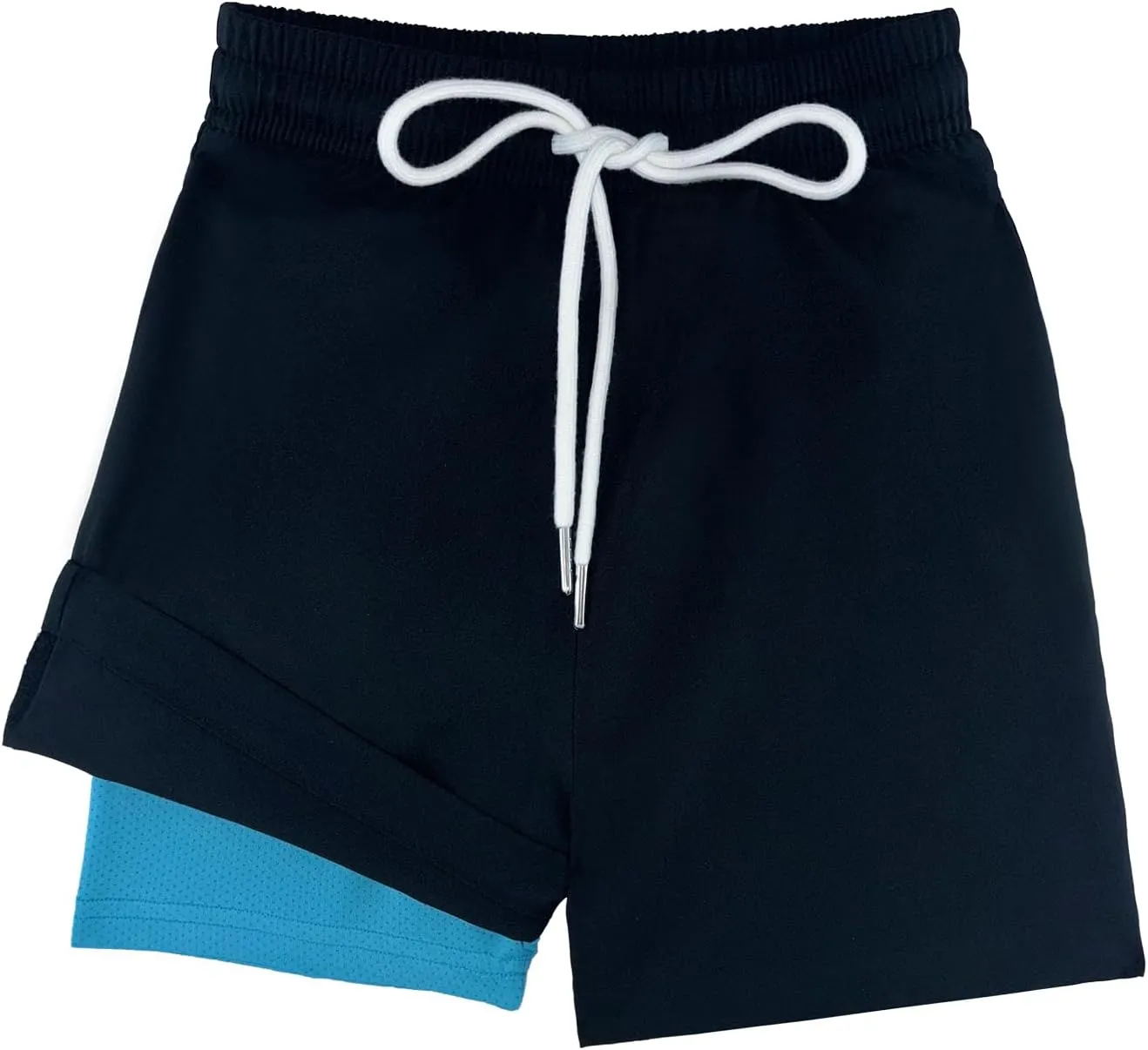 Boys Swim Trunks with Compression Liner Swim Shorts Bathing Suit UPF50  Stretch Swimwear for Boy Quick Dry, 5-16Y