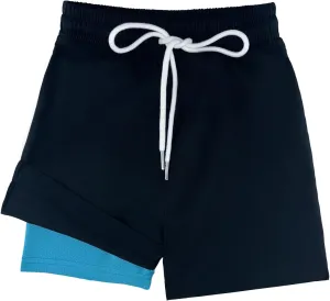 Boys Swim Trunks with Compression Liner Swim Shorts Bathing Suit UPF50  Stretch Swimwear for Boy Quick Dry, 5-16Y