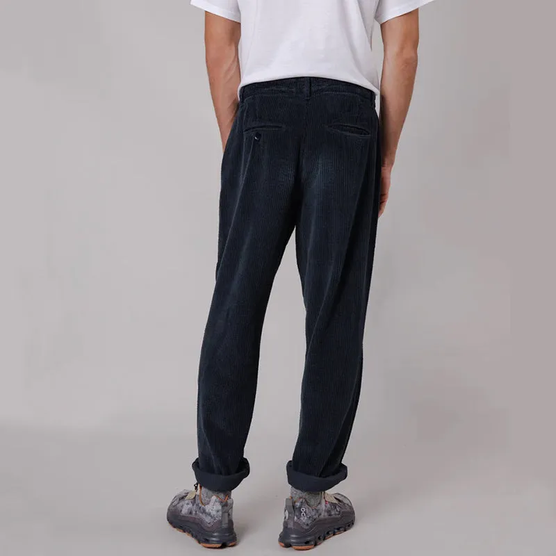 BRAVA CORDUROY PLEATED CHINO NAVY