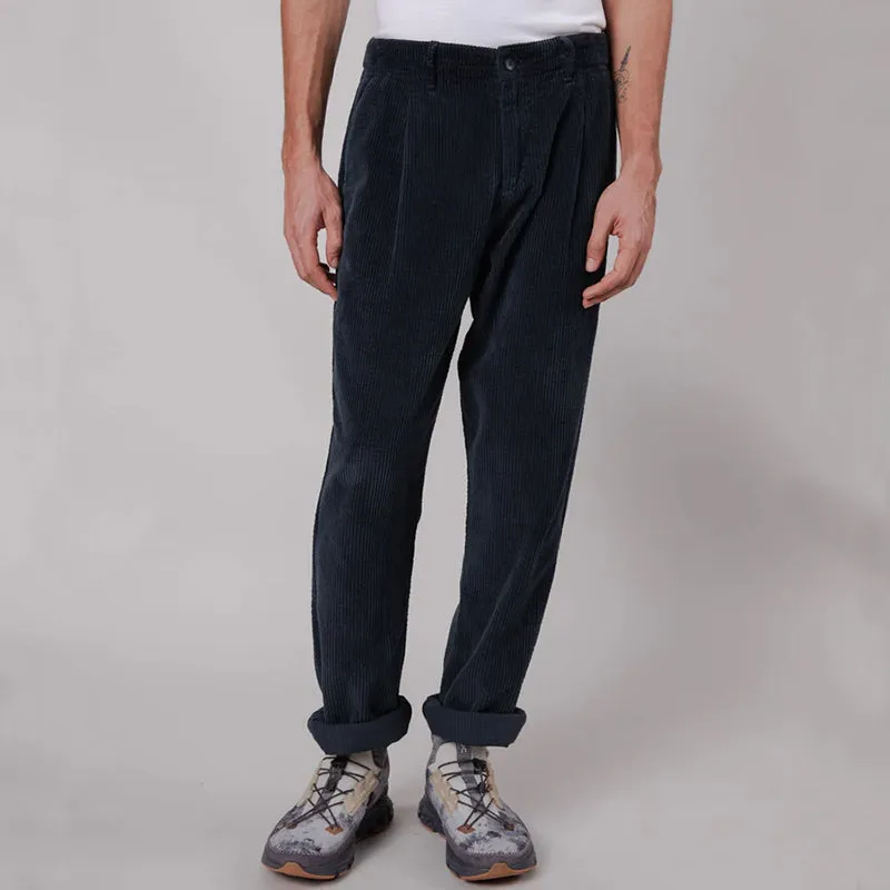 BRAVA CORDUROY PLEATED CHINO NAVY