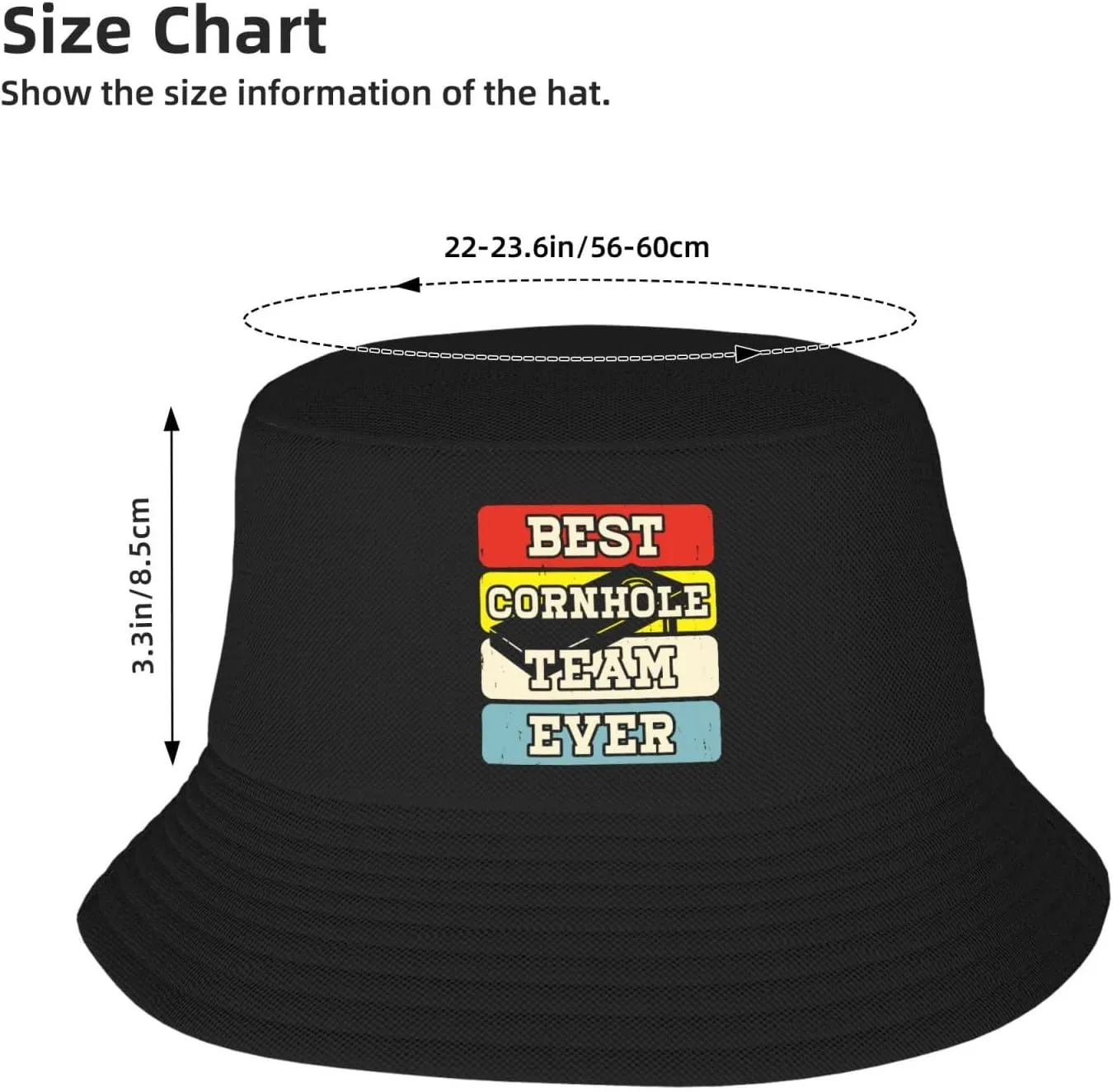 Bucket Hats Fashion Sun Cap Packable Outdoor Fisherman Hat for Women and Men Cornhole Champion 5 Bucket Hats