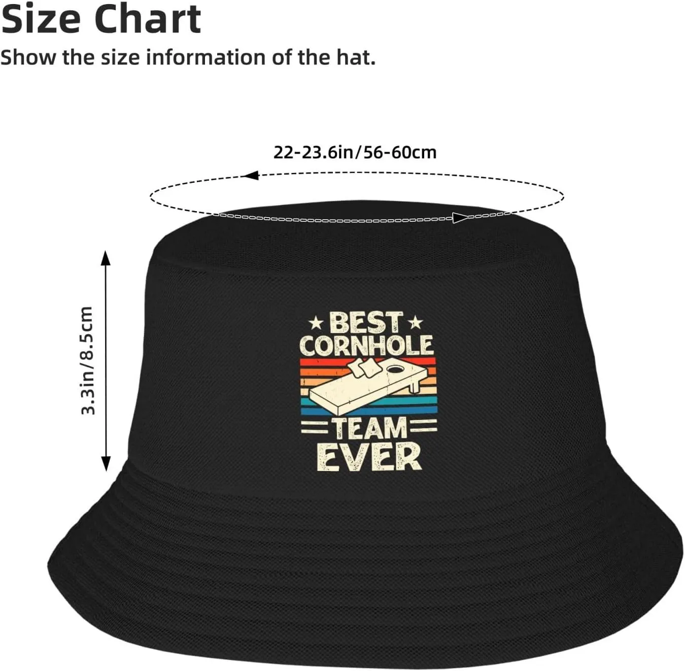 Bucket Hats Fashion Sun Cap Packable Outdoor Fisherman Hat for Women and Men Cornhole Champion 5 Bucket Hats