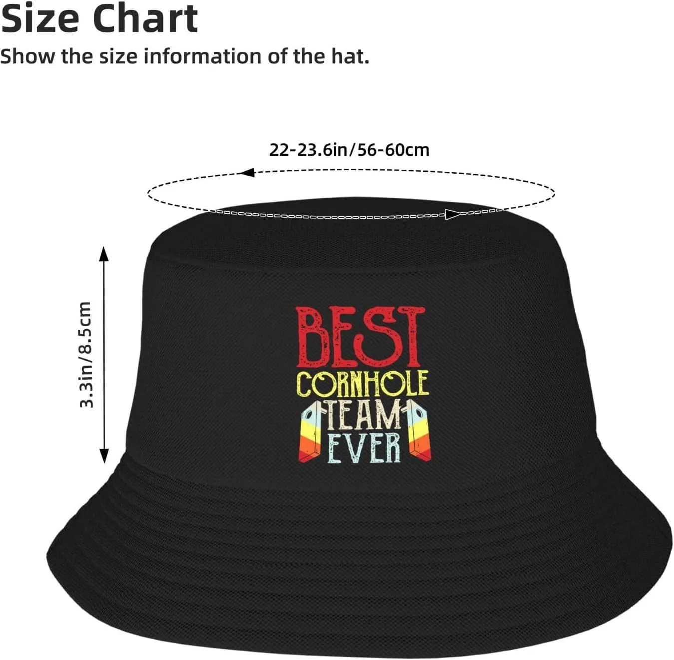 Bucket Hats Fashion Sun Cap Packable Outdoor Fisherman Hat for Women and Men Cornhole Champion 5 Bucket Hats