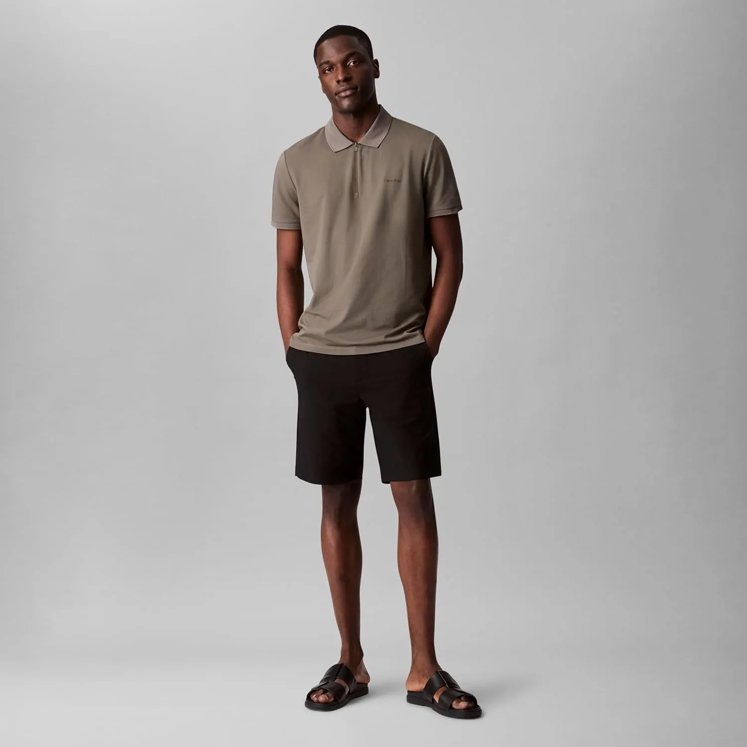 Calvin Klein Men's Tech Zip Polo