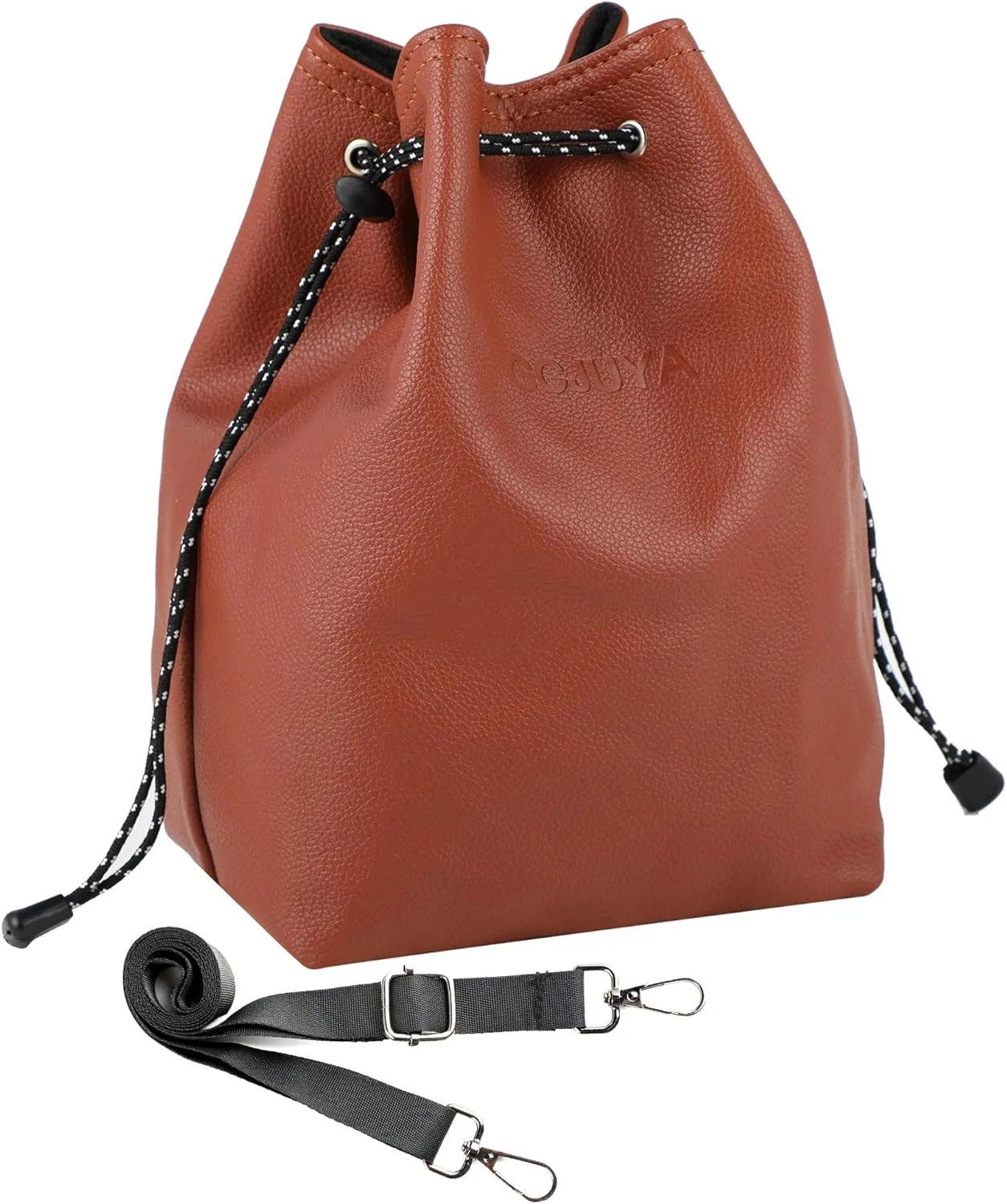 Camera Case, Camera Bag Small with Removable Strap, Crossbody Camera Case for Digital Video Cameras Storage, Holder Camera Bag for Men and Women (Brown,Small)