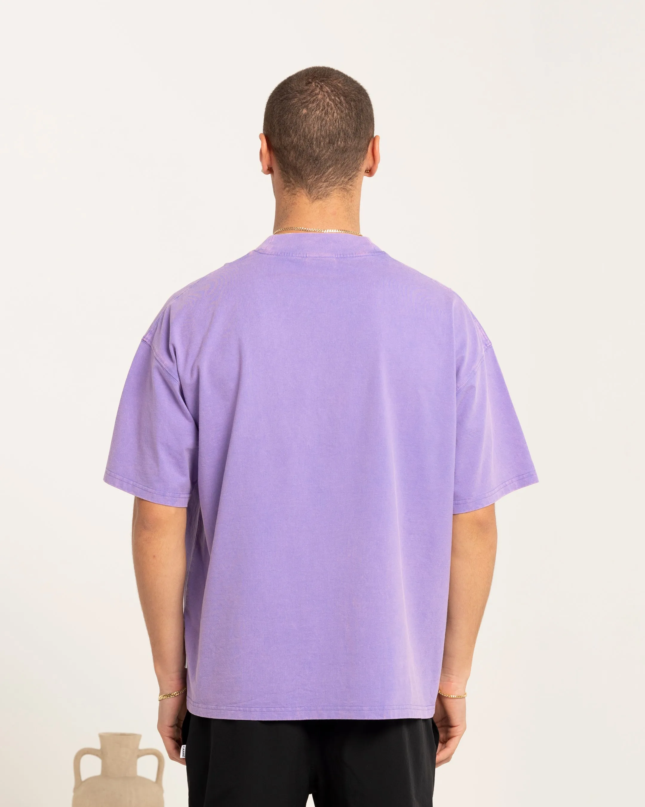 Carre Class Oversized Pocket T-Shirt Purple