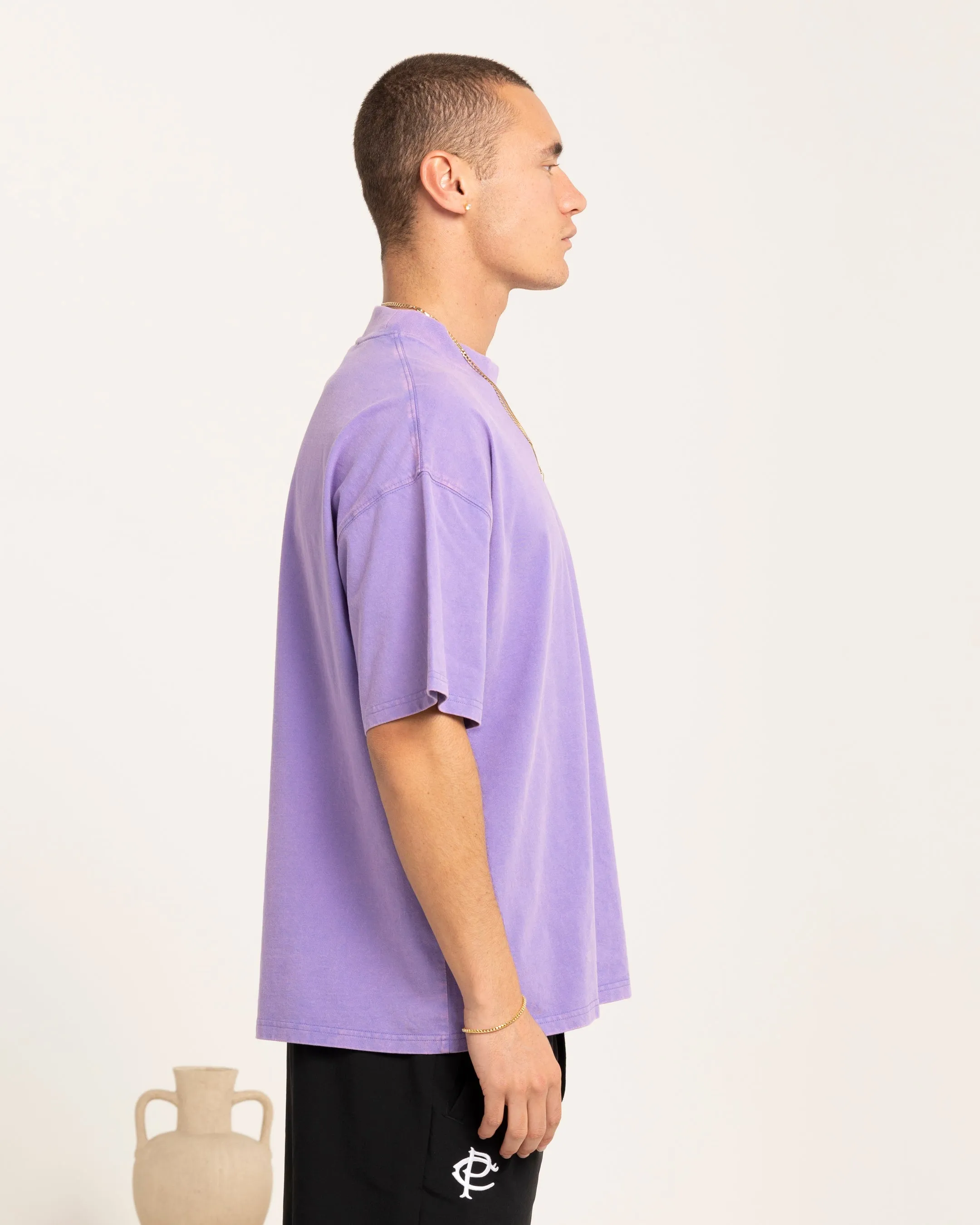 Carre Class Oversized Pocket T-Shirt Purple