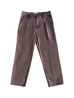 Chocolate Pleated Chino
