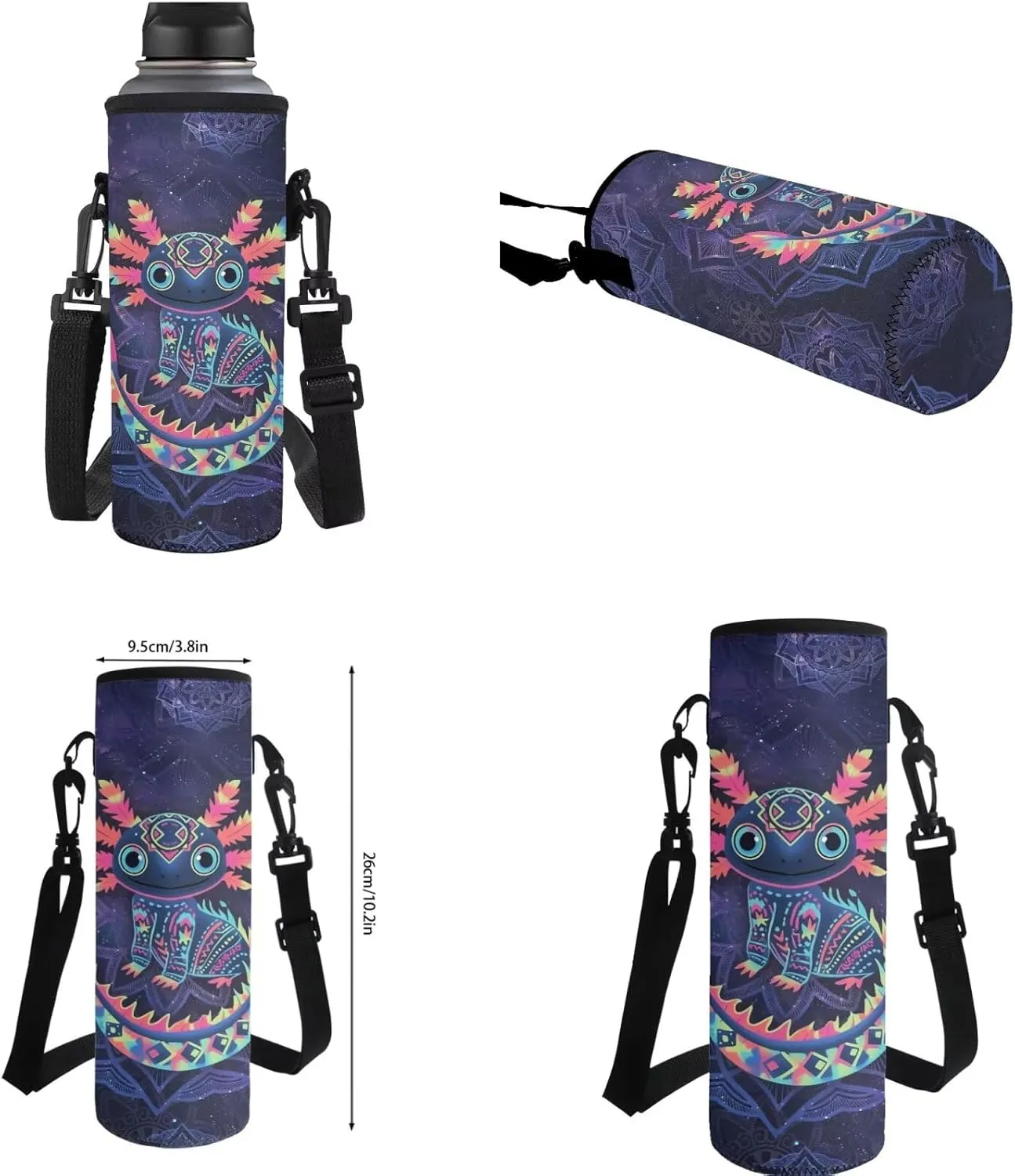 COEQINE Girls Backpack 10-12 Years Old with Lunch Box Axolotl School for Lunchbox Lightweight Kids Elementary Bag Large Capacity Book Back to Gifts 4 Pack