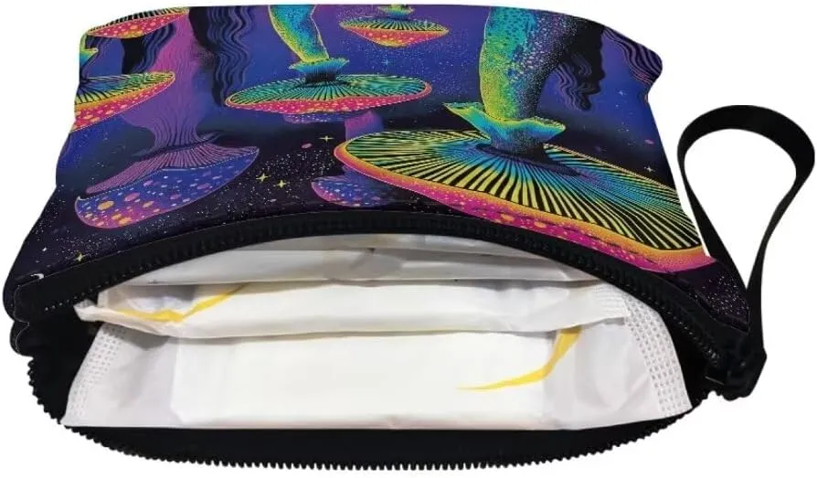 Color Mushroom Wallet Coin Bag for Women Small Makeup Pouch Fashion Travel Business Shopping Money Clips Handbag Purse