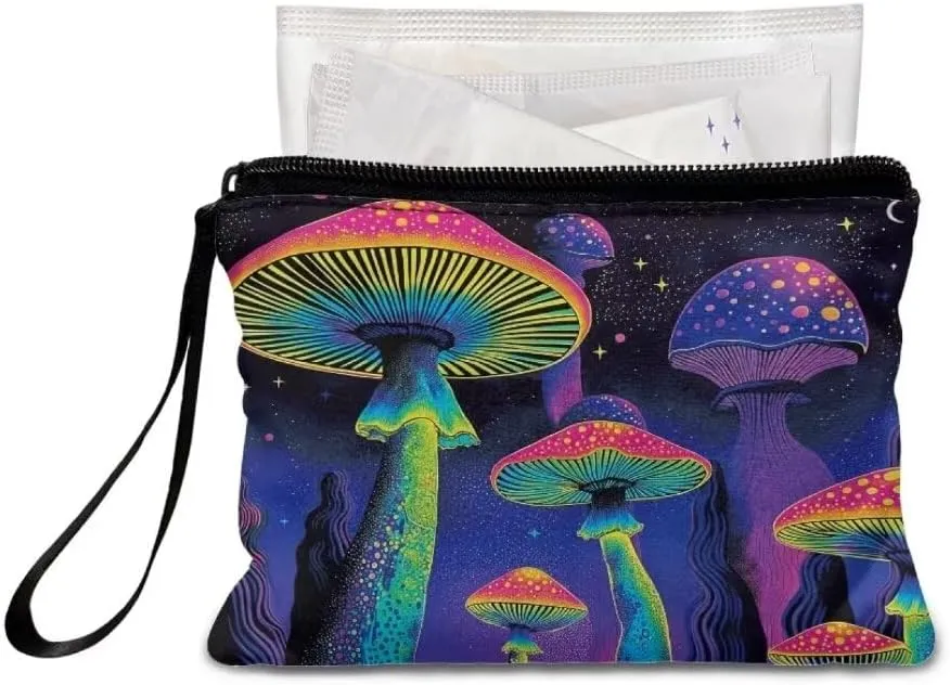 Color Mushroom Wallet Coin Bag for Women Small Makeup Pouch Fashion Travel Business Shopping Money Clips Handbag Purse