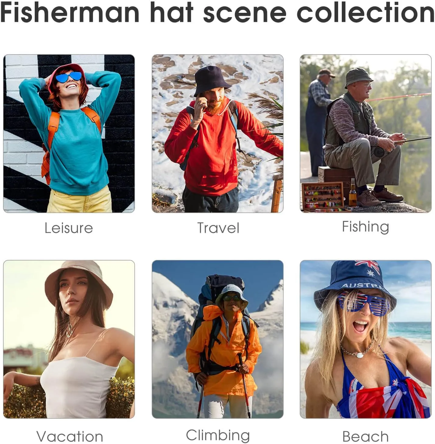 Colorful Owl Head Bucket Hat for Men Women Packable Fisherman Hat Sun Cap Outdoor Travel Beach Caps