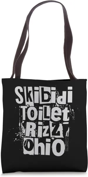 Cool Skibidi Toilet Rizz Ohio meme Tote Bag