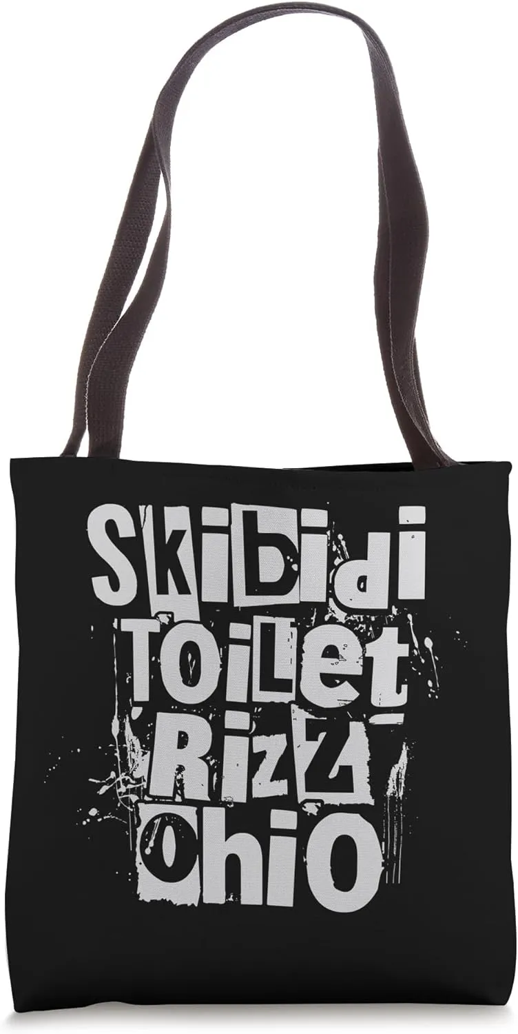 Cool Skibidi Toilet Rizz Ohio meme Tote Bag