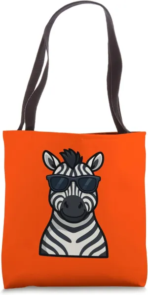 Cool Zebra in Sunglasses Summer Tote Bag