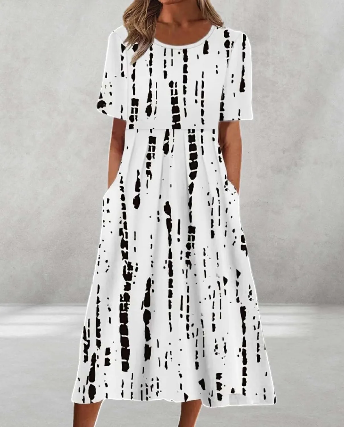 Costaric Womens Bohemian Floral Print Maxi Dress Summer Casual Loose Fit Flowy Dresses with Pockets