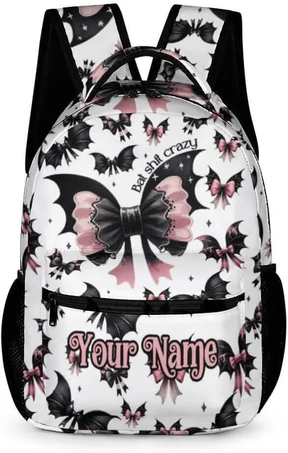 Custom Halloween Backpack for Kids Girls Boys School, 16 Inches Cool Halloween Theme Bookbag, Adjustable, Lightweight, Large Capacity, Colorful Halloween Backpack for School