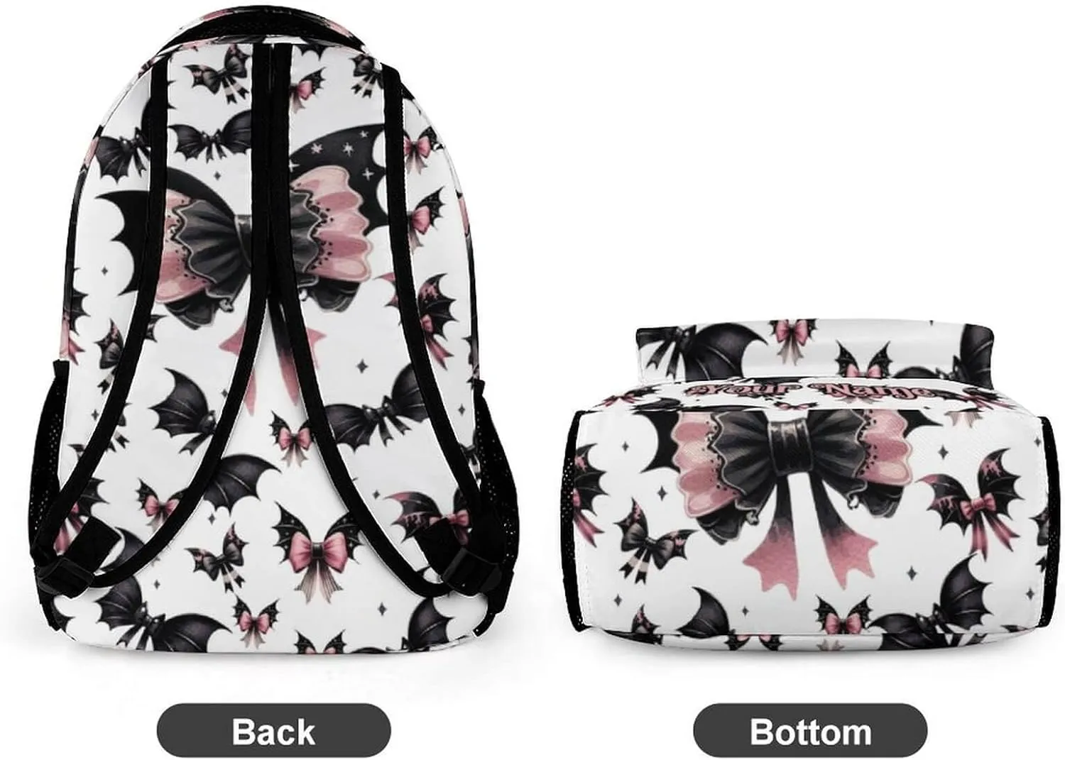 Custom Halloween Backpack for Kids Girls Boys School, 16 Inches Cool Halloween Theme Bookbag, Adjustable, Lightweight, Large Capacity, Colorful Halloween Backpack for School