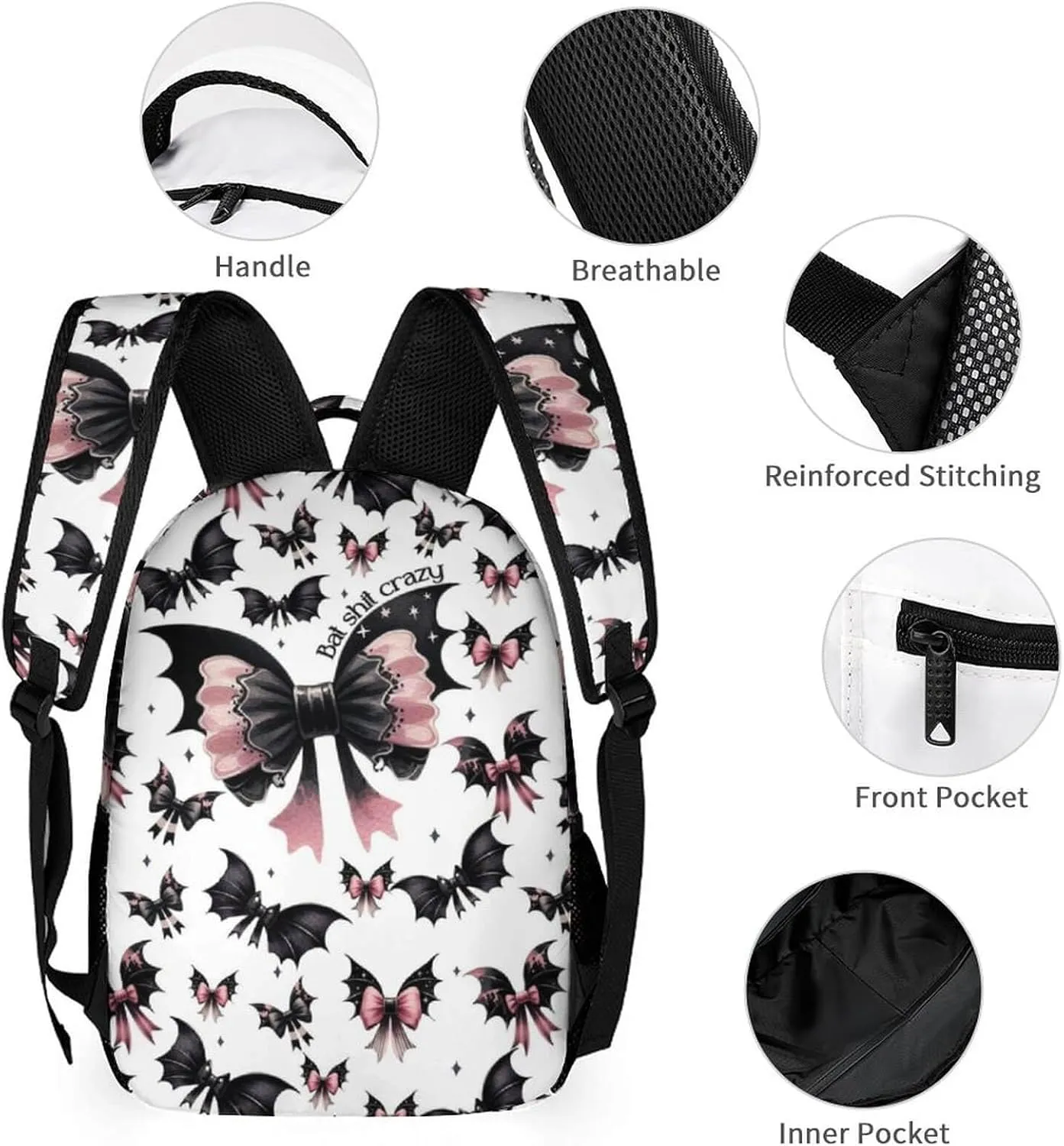 Custom Halloween Backpack for Kids Girls Boys School, 16 Inches Cool Halloween Theme Bookbag, Adjustable, Lightweight, Large Capacity, Colorful Halloween Backpack for School