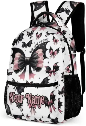 Custom Halloween Backpack for Kids Girls Boys School, 16 Inches Cool Halloween Theme Bookbag, Adjustable, Lightweight, Large Capacity, Colorful Halloween Backpack for School