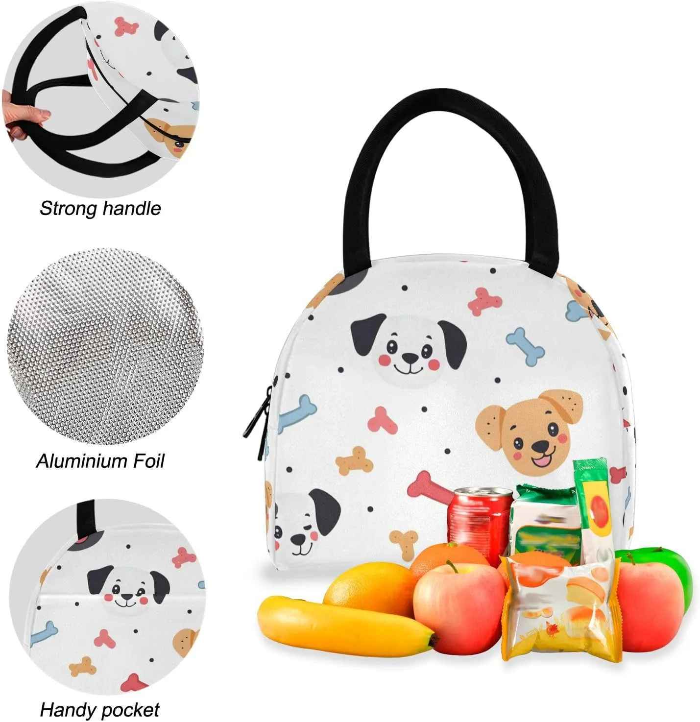Cute Dog Faces Childrens Backpacks Waterproof Cooler Backback, Backpack Elementary School