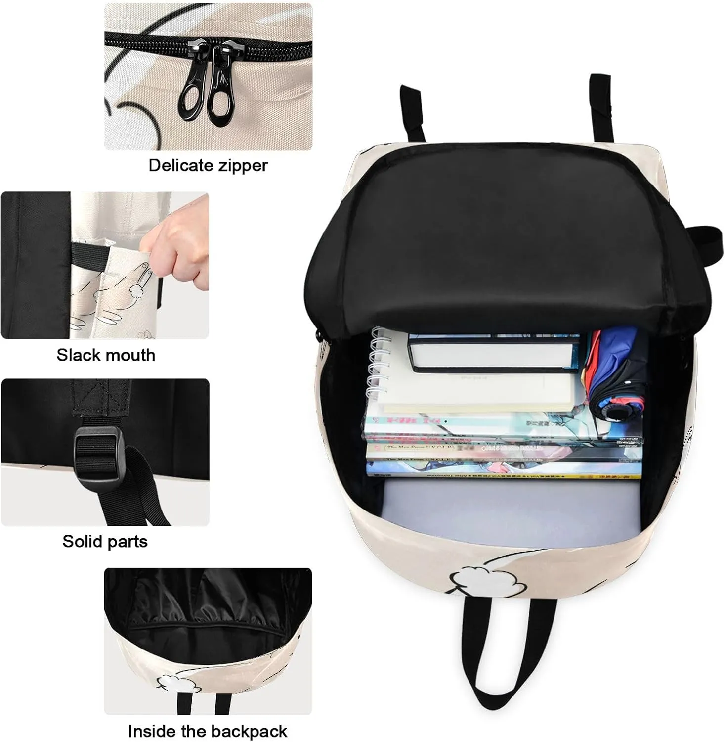 Cute Rabbits Childrens Backpacks Waterproof Backpack Cooler Bag, Kids Bags School