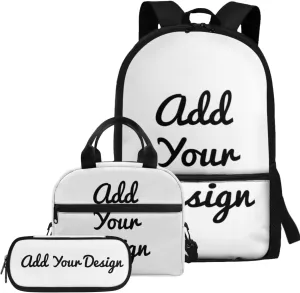 Dolyues Personalized Backpacks for Girls Backpack and Lunch Box Set Customized Kids Backpack Casual Unisex School Bags Custom Back to School Gifts for Daughter