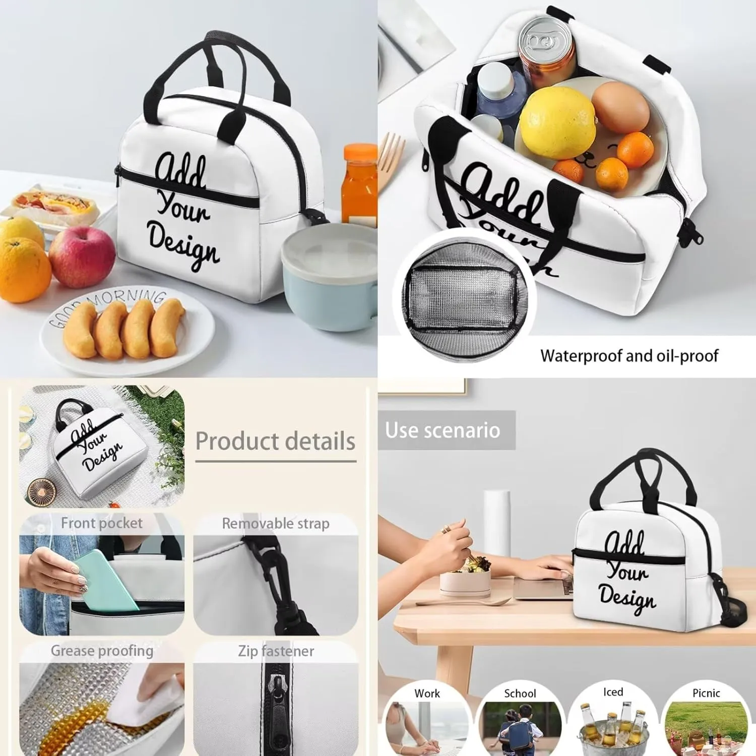 Dolyues Personalized Backpacks for Girls Backpack and Lunch Box Set Customized Kids Backpack Casual Unisex School Bags Custom Back to School Gifts for Daughter