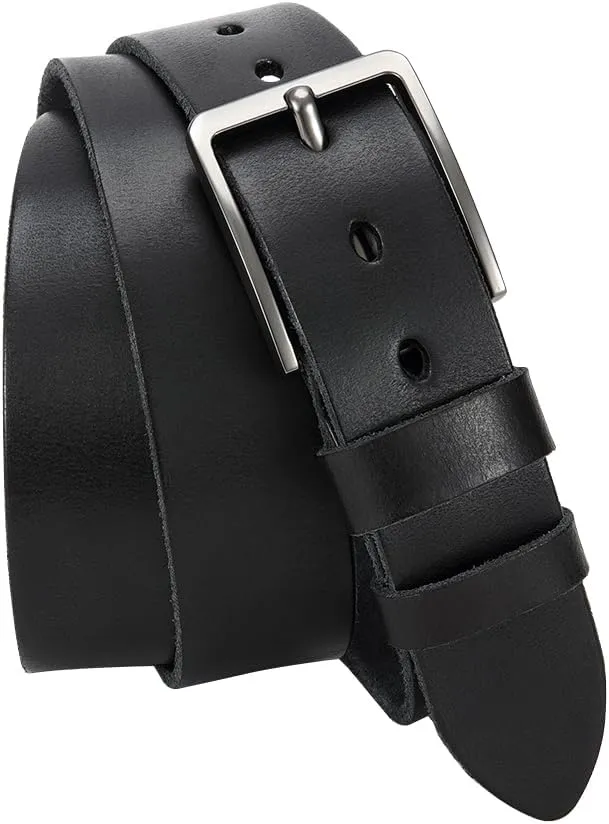 DOOPAI Men's Genuine Leather Casual Belt -Full Grain Leather Belt for Men- 1.5" Handmade Jeans Belt with Gift Box