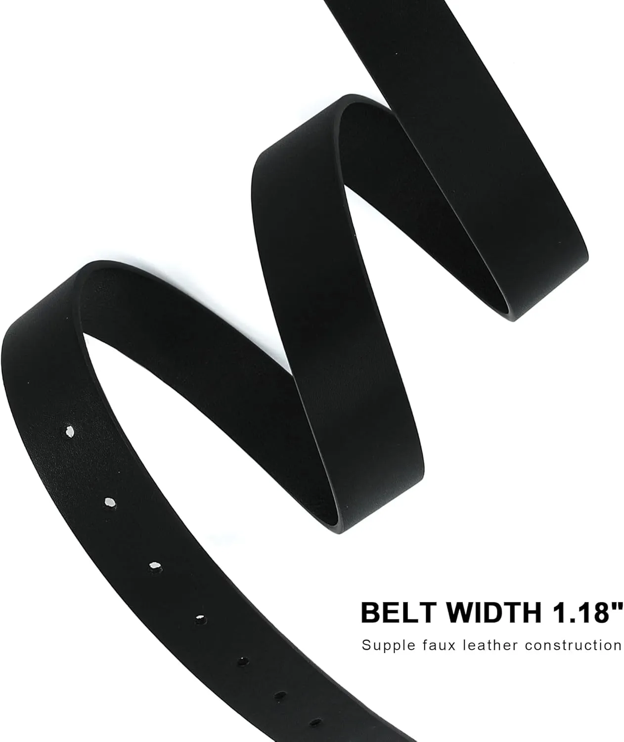 Earnda Leather Belts for Women Casual Fashion Waist Belt with Liquid Shapes Gold Buckle for Jeans Pants Dresses